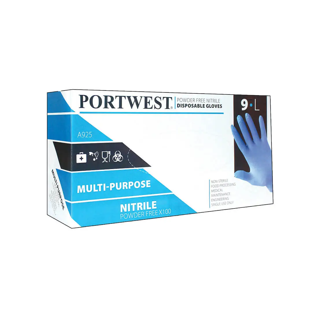 Mănuși de unică folosință din nitril nepudrate PORTWEST A925